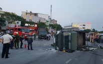 Ô tô 7 chỗ tông ngã xe chở cảnh sát khIến 2 chiến sĩ bị thương