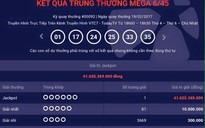 Một người trúng Jackpot 41,6 tỉ đồng