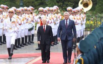 Cận cảnh Tổng Bí thư, Chủ tịch nước Nguyễn Phú Trọng đón Chủ tịch Cuba