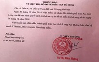 Trả hồ sơ lần 2 vụ cựu giám đốc Sở Y tế Long An kêu oan