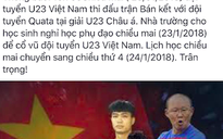 Xôn xao việc cho học sinh nghỉ để cổ vũ U23 Việt Nam