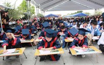 500 học sinh giỏi Hải Phòng khai bút đầu Xuân ở Khu tưởng niệm vương triều Mạc