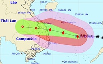 Bão số 9 đang giật cấp 17 trên Biển Đông