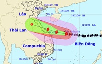 Bão số 13 mạnh thêm, giật cấp 17, hướng vào từ Hà Tĩnh-Quảng Nam