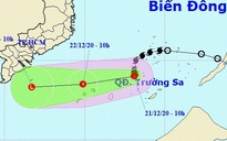 Bão số 14 đã suy yếu thành áp thấp nhiệt đới