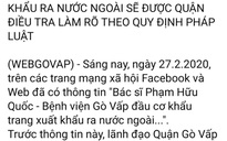 Xác minh thông tin giám đốc Bệnh viện Gò Vấp bị tố đầu cơ khẩu trang