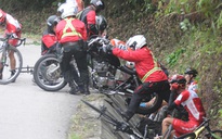 Nhà báo Dư Hải, Lê Nguyệt Minh và nhiều tay đua bị tai nạn giữa đèo