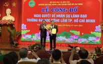 PGS-TS Huỳnh Thanh Hùng giữ quyền hiệu trưởng Trường ĐH Nông Lâm TP HCM