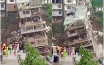 Tòa nhà 8 tầng ở Ấn Độ đổ sụp trong chớp mắt