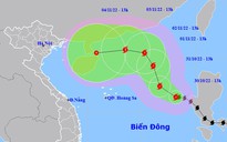 Bão số 7 tương tác với không khí lạnh, hướng di chuyển còn nhiều biến động