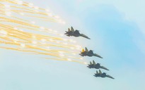 Mãn nhãn với màn trình diễn của tiêm kích Su-30MK2 trên bầu trời Hà Nội