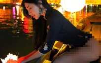 Xôn xao hình ảnh nữ du khách trẻ mặc áo dài "khoe mông" ở Hội An