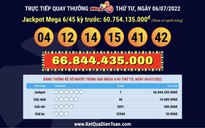 Vé số Vietlott mua qua mạng trúng giải Jackpot 66,8 tỉ đồng