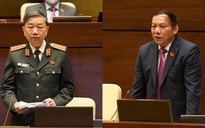 Bộ trưởng Tô Lâm và Bộ trưởng Nguyễn Văn Hùng trả lời chất vấn