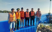Chìm sà lan trên sông Soài Rạp, 3 người may mắn gặp bộ đội biên phòng