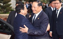 Thủ tướng Lào Sonexay Siphandone đón, hội đàm với Thủ tướng Phạm Minh Chính