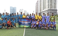 Giao hữu bóng đá giữa Báo Người Lao Động và Nam Á Bank