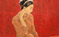Độc đáo tranh phụ nữ Việt với áo dài
