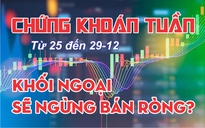 Chứng khoán tuần tới (25 đến 29-12): Khối ngoại sẽ ngừng bán ròng?