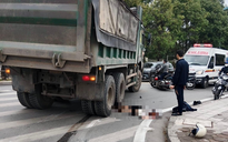 Xe tải va chạm xe máy chở đôi nam nữ, một người tử vong