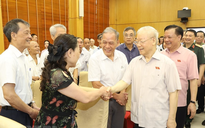 Hình ảnh Tổng Bí thư Nguyễn Phú Trọng tiếp xúc cử tri Hà Nội