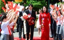 Cận cảnh Phó Chủ tịch nước Võ Thị Ánh Xuân đón Hoàng Thái tử Nhật Bản