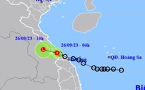 Áp thấp nhiệt đới trên đất liền từ Quảng Trị đến Thừa Thiên - Huế