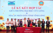 Trường ĐH Cửu Long ký kết hợp tác với TAND tỉnh Vĩnh Long