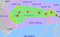 Chiều mai 24-10, bão Trami vào Biển Đông, có thể mạnh thêm giật cấp 15