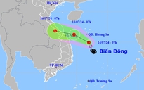 Áp thấp nhiệt đới hướng vào khu vực Đà Nẵng - Quảng Ngãi