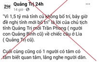 Xác minh, xử lý các trang mạng tự ý cắt ghép phát ngôn Chủ tịch tỉnh Quảng Trị