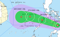 Áp thấp nhiệt đới sau khi vào Biển Đông khả năng mạnh lên thành bão số 15, hướng vào Nam Trung Bộ