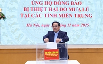Chính phủ quyên góp ủng hộ đồng bào bị thiệt hại do bão lũ
