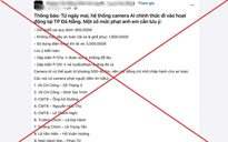 Không có chuyện sử dụng camera AI giám sát giao thông tại Đà Nẵng từ hôm nay