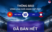 Vé xem tuyển Việt Nam - Lào bán hết trước hạn