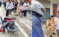 Thiếu niên 16 tuổi đi xe máy tông thiếu tá CSGT bị thương