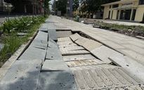 Vì sao vỉa hè trên đường vào nhà ga T3 bị sụt lún dù mới đưa vào hoạt động?