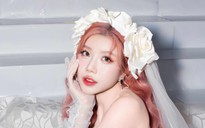 Trang Pháp diện váy cưới xinh như búp bê

