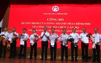 Công bố các quyết định về công tác cán bộ "lớn nhất lịch sử ngành thanh tra" 