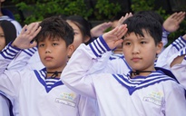 Hình ảnh dễ thương của các chiến sĩ nhí tham gia khóa huấn luyện Học kỳ trong Quân đội