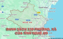 Tên gọi mới và trụ sở 130 xã, phường của tỉnh Nghệ An