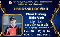 Chân dung thủ khoa khối A của TP HCM đạt điểm tuyệt đối 30/30