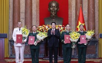 Chủ tịch nước Lương Cường trao quyết định thăng quân hàm, cấp bậc hàm cho 4 Thượng tướng