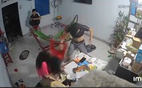 Phẫn nộ cảnh anh trai dùng ghế nhựa đánh tới tấp vào đầu em gái ở Quảng Ngãi