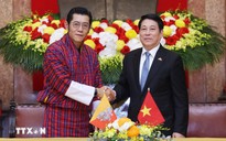Chủ tịch nước Lương Cường đón, hội đàm với Quốc vương Bhutan