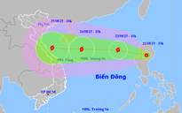 Áp thấp nhiệt đới sẽ mạnh thành bão số 5 Kajiki, giật tới cấp 13-14 và còn có thể mạnh thêm