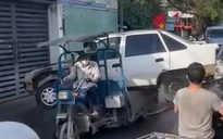 Thông tin mới vụ xe ba gác "cõng" ô tô gây bức xúc ở TP HCM