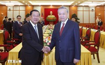 Tổng Bí thư Tô Lâm gặp Chủ tịch Đảng Nhân dân Campuchia Hun Sen