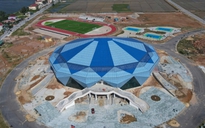 Nhà thi đấu hình kim cương xanh 340 tỉ đồng gây chú ý ở Quảng Trị