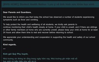 Nghi con bị ngộ độc thực phẩm, phụ huynh bức xúc vì thông báo vô cảm từ trường quốc tế ở TPHCM